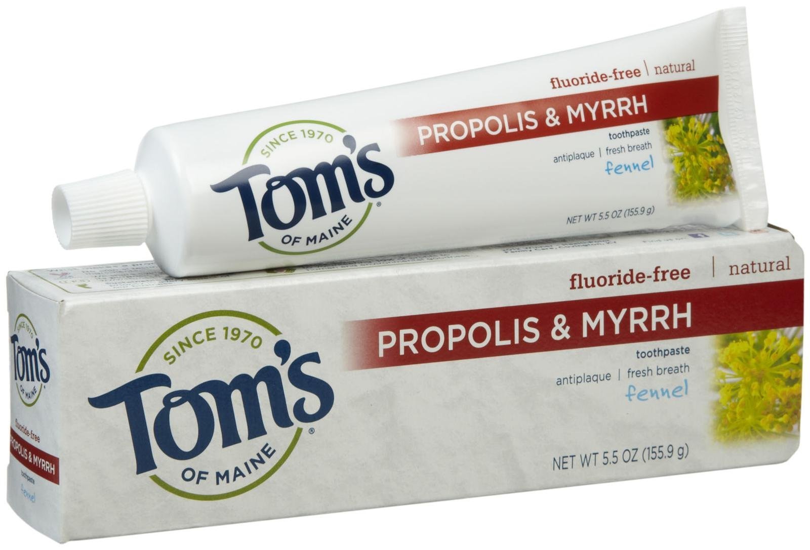 TOM'S OF MAINE - Propolis and Myrrh Toothpaste Fennel - 5.5 oz. (155.9 g)