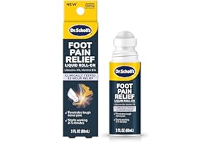 Dr. Scholl's Foot Pain Relief Liquid ROLL-ON, 3.0 oz // Clinically Tested 12-Hour Pain Relief - Penetrates Tough Nerve Pain - Works in 5 Minutes - Non-Greasy - with Lidocaine & Menthol