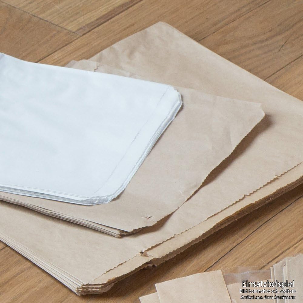 BIOZOYG brown Paper Bags I Paper Snack Bags 17.5 x 17.5 cm I Recycled Paper 100% biodegradable I Bakery Paper Bags Unbleached I Bread Bags Food Bags 1000 pieces - Image 5