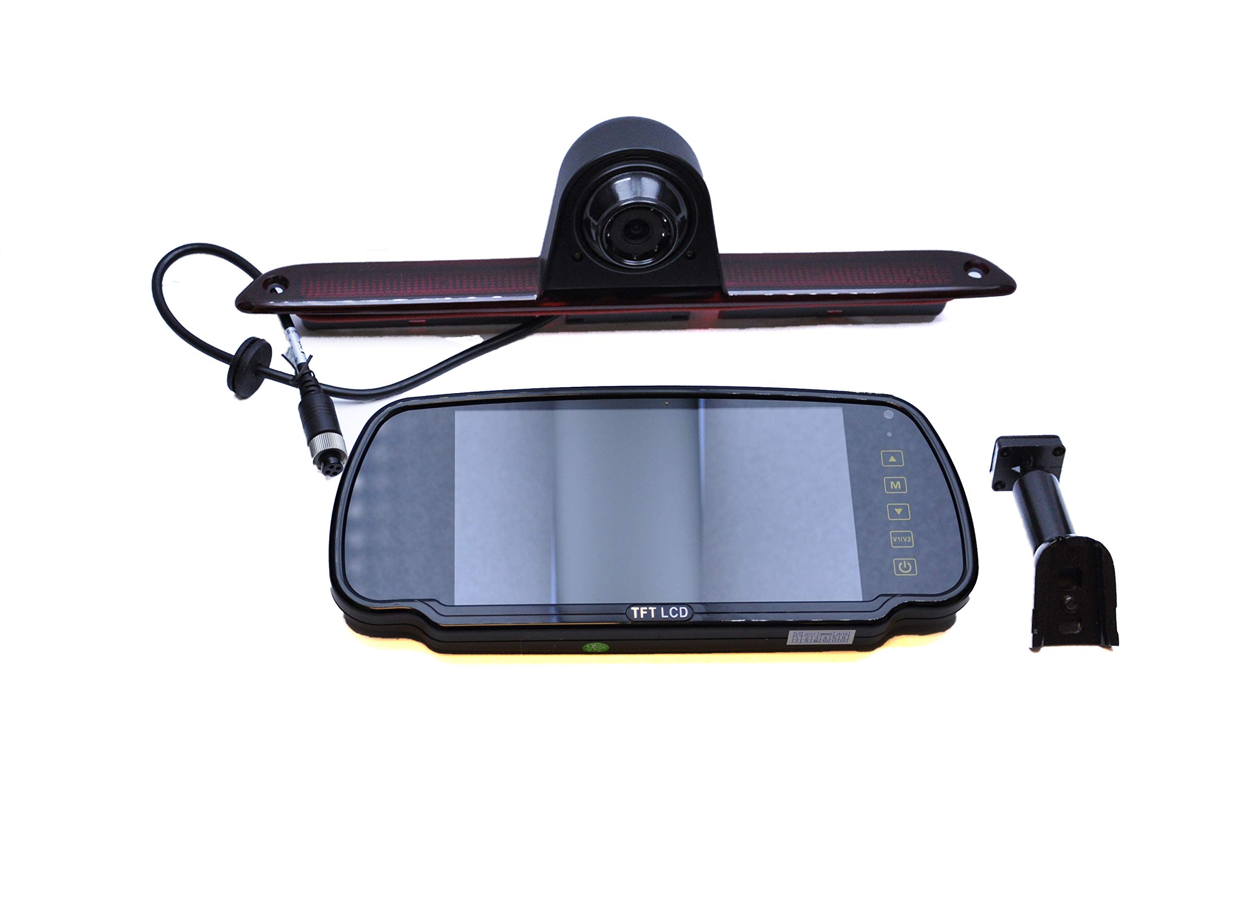 Sprinter 2007-2024 & Crafter 2007-2017 Brake Light Rear View Reversing Camera + 7" Stalk Windscreen Fitting Monitor Kit (SPRINTER+7INCHSTALK)