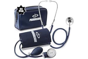 Primacare CSDS-9196 Large Classic Series Adult Blood Pressure Kit with D-Ring Cuff and Stethoscope (Pack of 24)