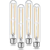 Sphoon Tubular Light Bulb 7.3 Inch Dimmable T10 LED Bulb E26 6W 60 Watts Edison Bulbs 2700K Solf White,185mm Long for Wall Sc