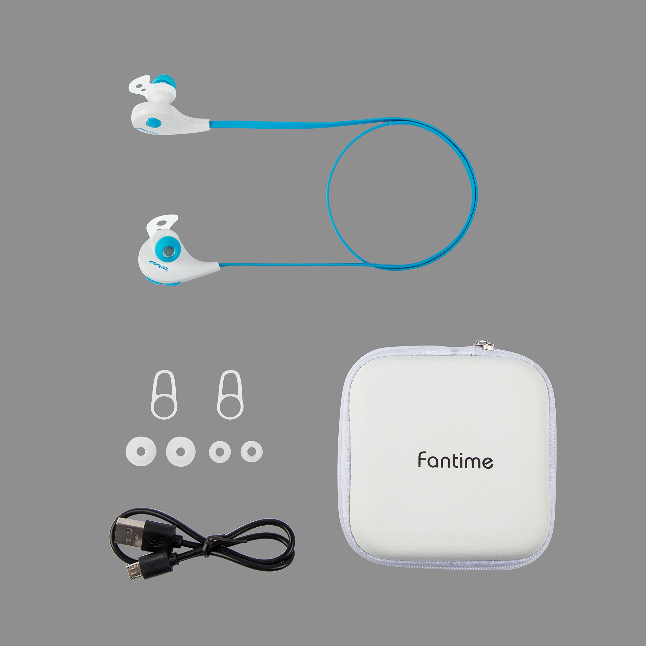 Fantime Bluetooth Headphones Wireless Bluetooth Headsets Sports In-ear Earphones Sweat-proof Wireless Stereo Headphones for Smartphones(Black Green)