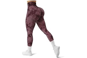 GILLYA Women's Scrunch Butt Lifting Leggings Seamless Tie Dye Workout Leggings Gym High Waisted Booty Lift Pants