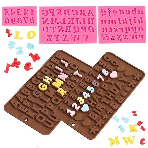 PCS Fondant Molds, Silicone Letter Molds for Chocolate Covered