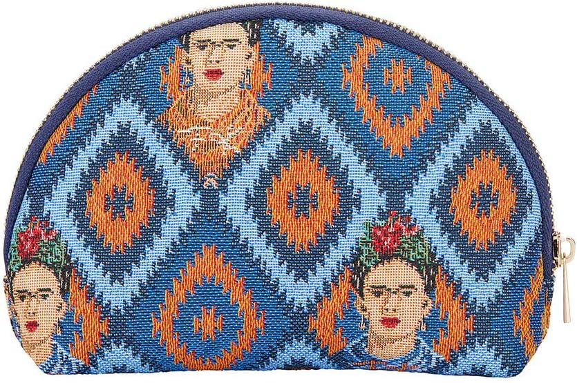 Signare Tapestry Cosmetic Bag Makeup Bag for Women with Floral Design (Frida Icon), Frida Kahlo Icon