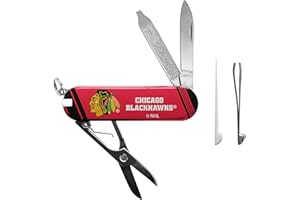 THE SPORTS VAULT NHL Essential Pocket Multi Tool - 7-Piece Stainless Steel Multi Purpose Tool Set - Foldable, Portable, Emergency Multi-Tool Set