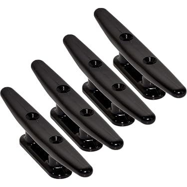 5 Bitte Per Barche Universali Nere 152mm – In Plastica, Fissaggio Cime, Per Imbarcazioni