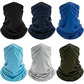 Arsvetu 6 Pack Neck Gaiter, UV Protection Cooling Breathable Face Mask, Hiking Scarf for Men Women