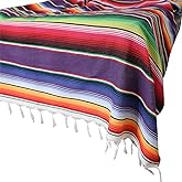 Xplanet 84 X 59 Inch Mexican Serape Blanket Bay Window Blanket, Mexican Tablecloth Serape Tatami Blanket Bed Blanket Table Cover Tapestry Blanket Picnic Mat for Mexican Party Wedding Decorations