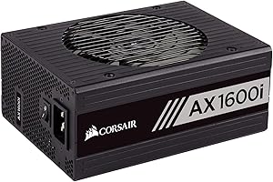 Corsair AXi Series, AX1600i, 1600 Watt, 80+ Titanium Certified, Fully Modular - Digital Power Supply