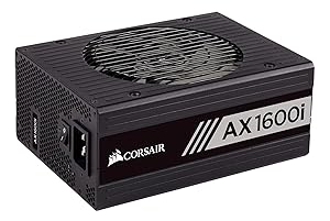 CORSAIR AXi Series, AX1600i, 1600 Watt, 80+ Titanium Certified, Fully Modular - Digital Power Supply