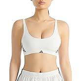 adidas Womens 3 Stripes Active Essentials Cotton Scoop Bralette with Removable Cookies