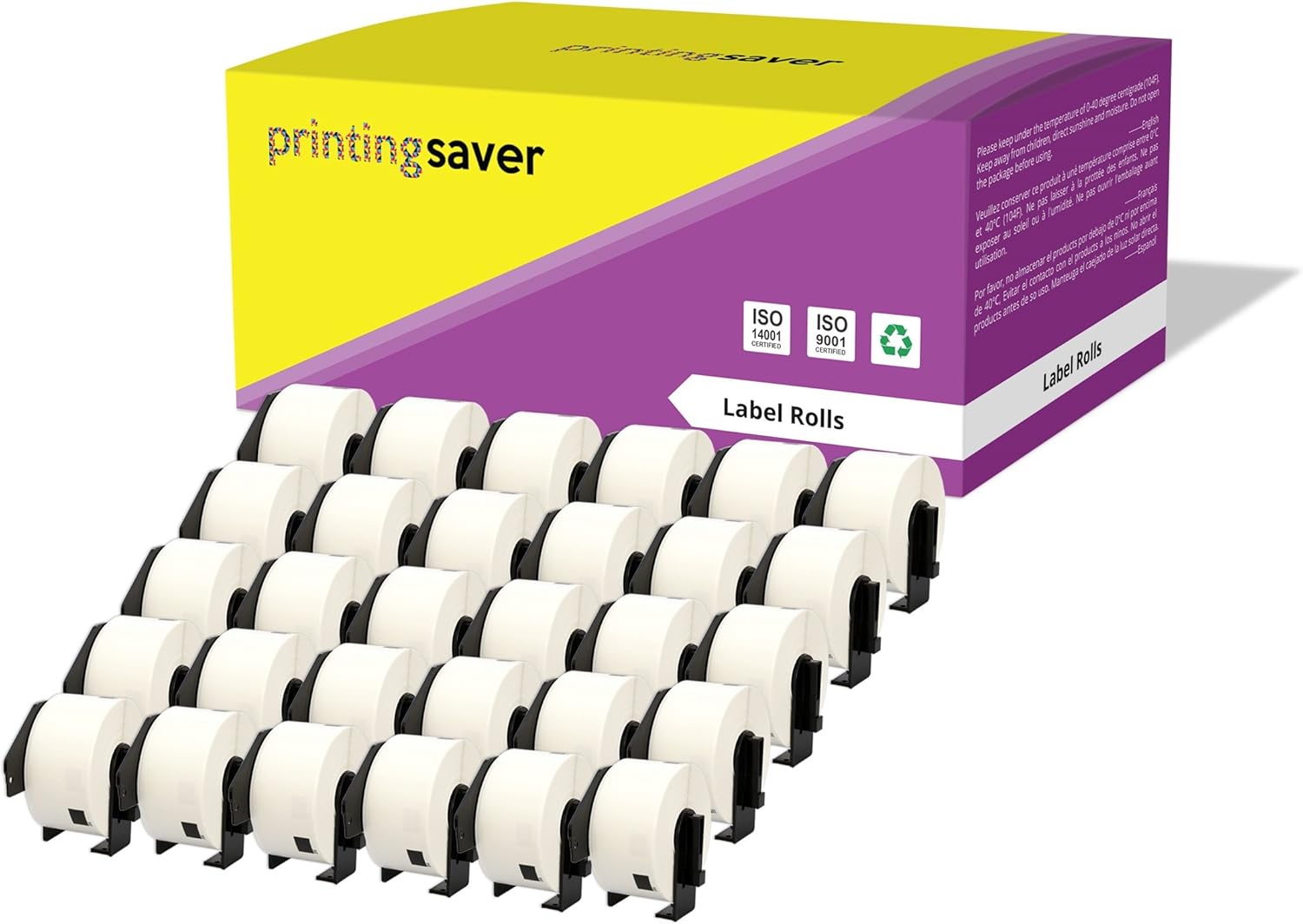 Printing Saver 30 DK-11208 Continuous White Address Labels Compatible with P-Touch QL-1050 1050N 1060N 500A 500BS 500BW 560VP 560YX 580 580N 650TD Brother Label Printers (38mm x 90mm)
