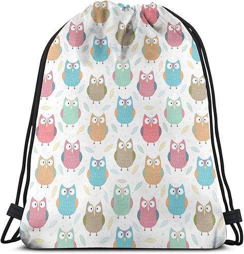 Amazon Co Jp フクロウ柄 ナップサック ジムサック スポーツバッグ 収納バッグ 巾着袋 バックパック 大容量 軽量 旅行 防水 部活 水泳 メンズ レディース 子供 おしゃれ 大きい シューズ バッグ