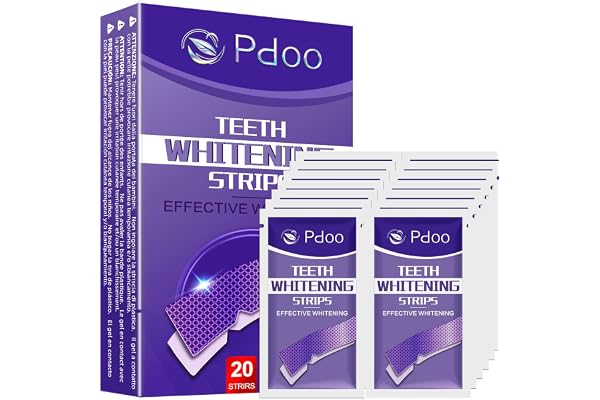 Purple Teeth Whitening Strip 20 Non-Slip Strips - Whitening for Teeth Sensitive, Professional Teeth Whitening Strips, Fast Re