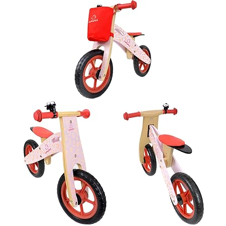 JUNIORIA Laufrad Kinderlaufrad, Happy Way, Runner Laufrad Lernlaufrad Kinder Fahrrad,12 Zoll Reifen , Schultergurt zum Transp
