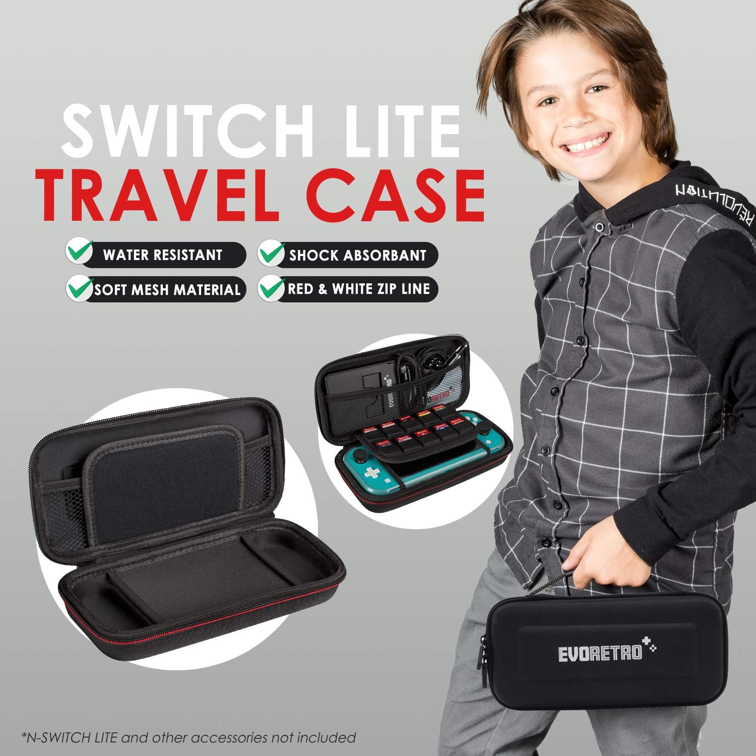 Protective Starter Kit for Nintendo Switch Lite with Complete Bundle Accessories (Black): Computers & Accessories