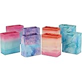 Hallmark 6" Small Easter Gift Bag Bundle (8 Bags, 4 Watercolor Tie-Dye Designs in Pink, Purple, Blue, Green) for Birthdays, M