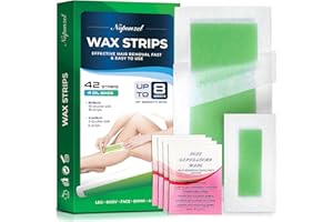 NOPUNZEL Wax Strips: Waxing Strips - Wax strips for Hair Removal - Body Wax Strips for Arms Legs Chest Back - Hair Removal - Bikini Wax Strips - Brazilian Waxing - Waxing Kit for Women Men -42 Strips (2 Sizes)