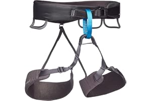 BLACK DIAMOND Men’s Momentum Rock Climbing Harness | Adjustable Waist & Leg Loops | Dual Core Construction