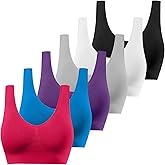 Womens Sports Bras, Yoga Comfort Seamless Stretchy Sports Bra for Women 3 Pack