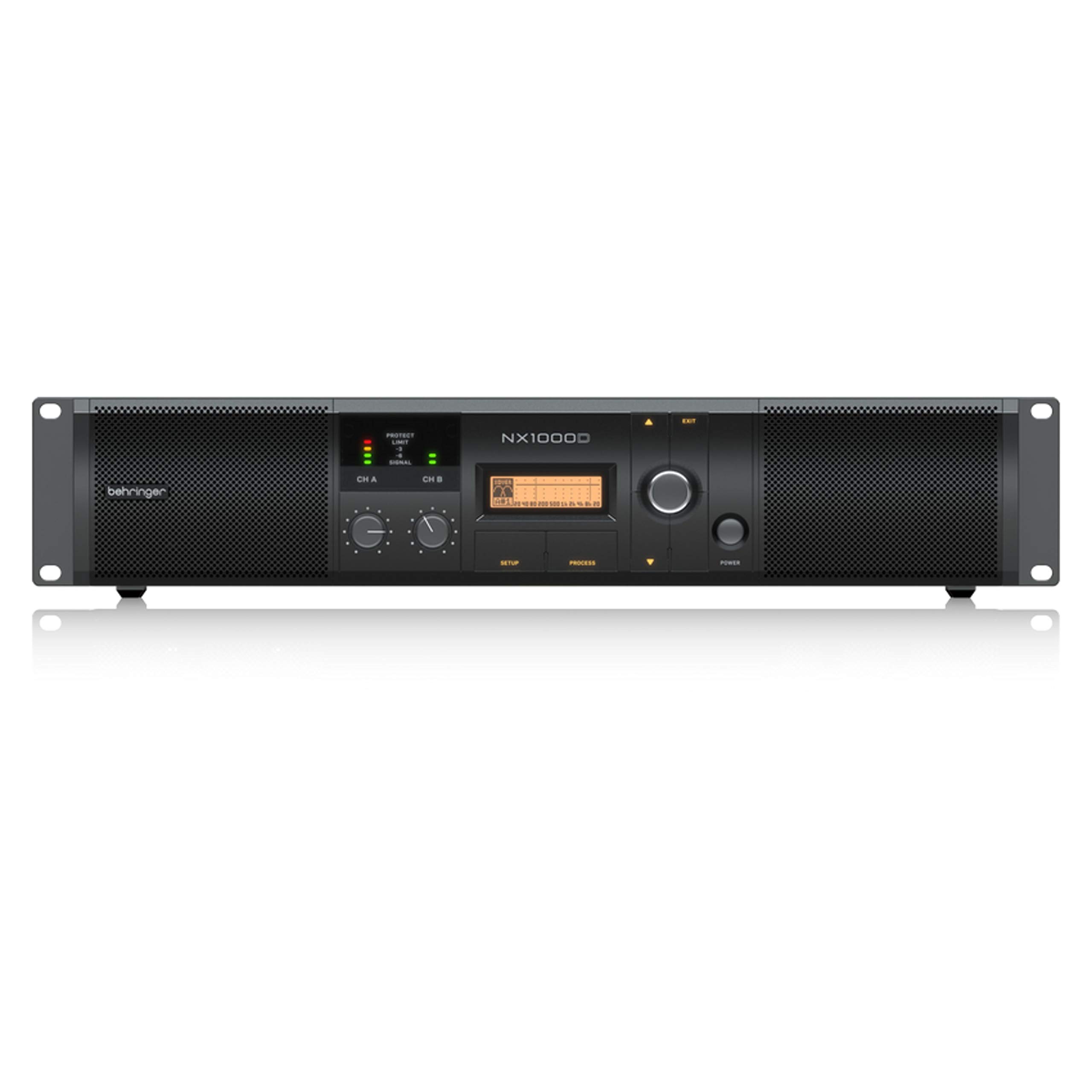 Behringer NX1000D Ultra-Lightweight 1000 Watt Class-D Power Amplifier with DSP Control and SmartSense Loudspeaker Impedance Compensation