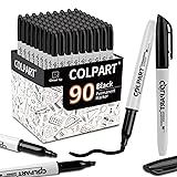 Chisel Tip Black Permanent Marker Pens - Permanent