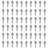 Meawaho 60PCS Spider Amulet Pendants, Antique Silver Alloy Night Spider Charms, Halloween Style Mini Pendants for DIY Crafts