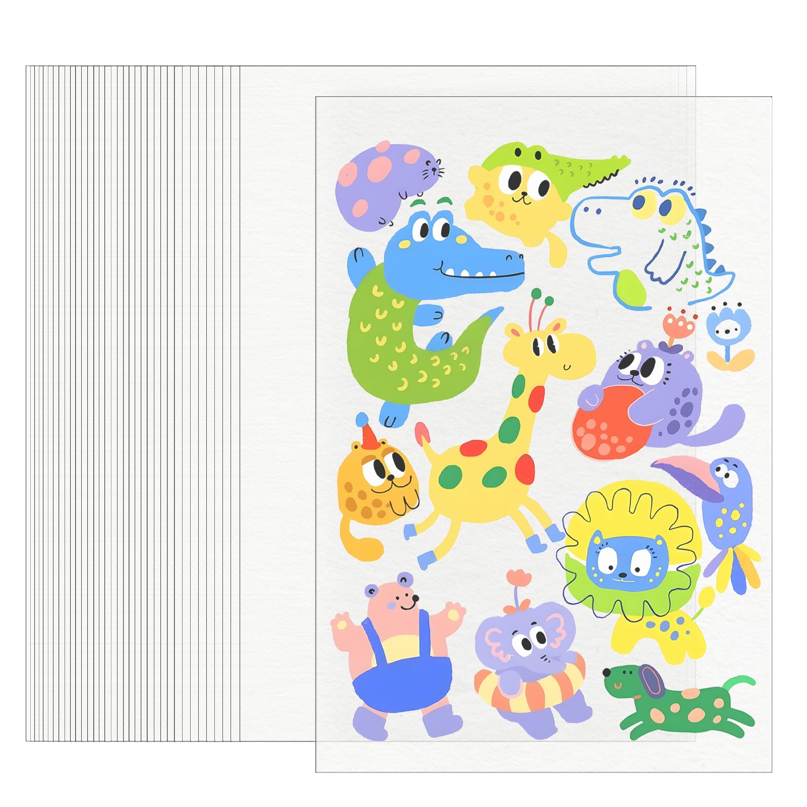 WISYOK 76 pcs Shrinky Film Kits for Kids, Shrink Plastic Sheets for Crafts, Jewelry, Personalized Gifts, Classroom, Home Decor, DIY Projects, 3.9X5.8inch