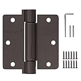 2 Pack Self Closing Door Hinges 3.5 inch Oil Rubbed