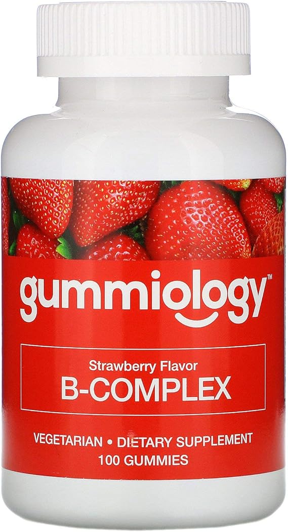 Gummiology Adult B Complex Gummies, Natural Strawberry