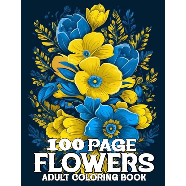 Amazon.com: Relaxing Flowers: Coloring Book For Adults With Flower