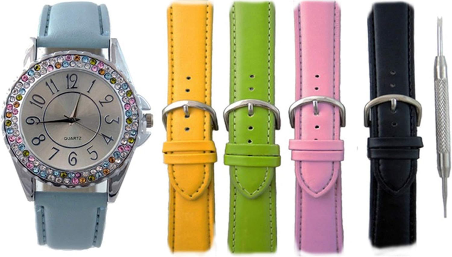 watch set with interchangeable bands