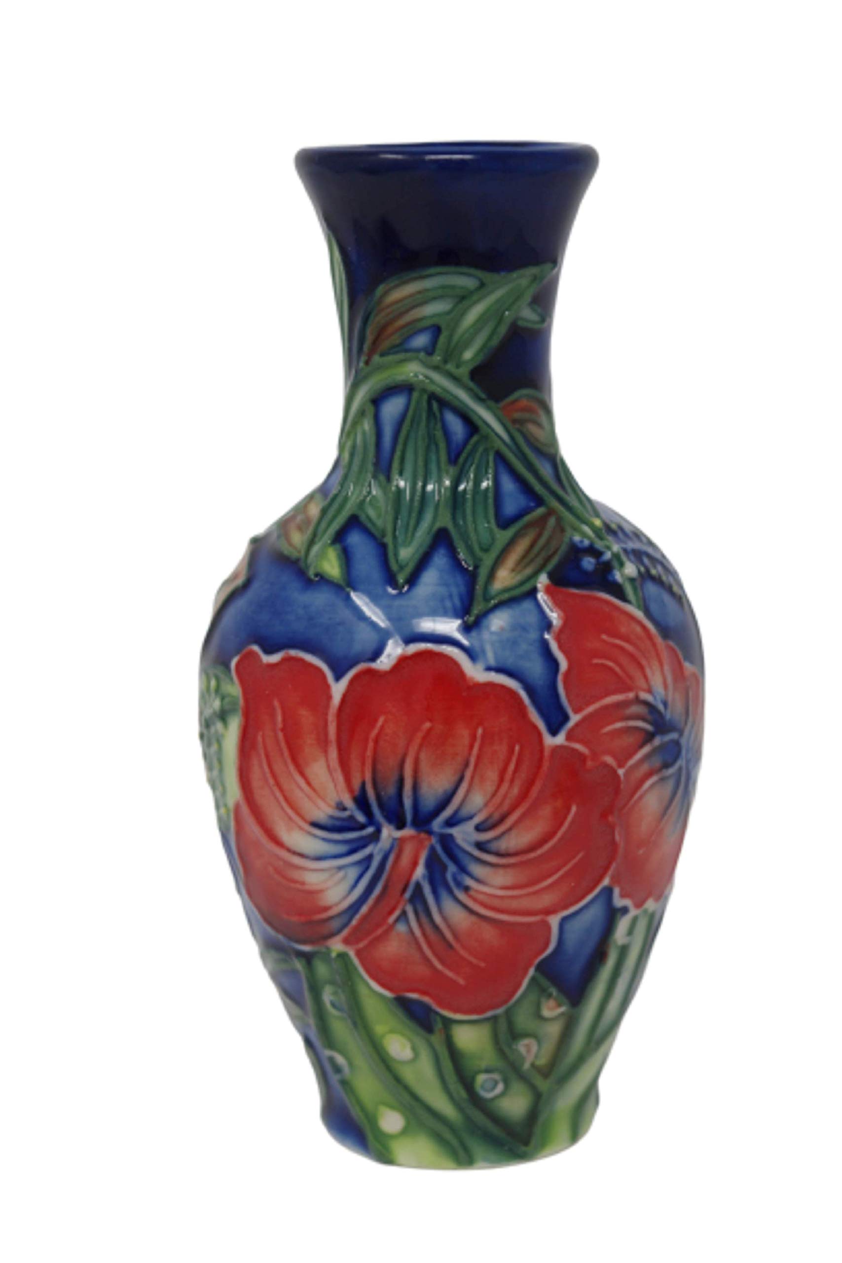 Old Tupton Ware 4 inch Vase Hibiscus Design 1575