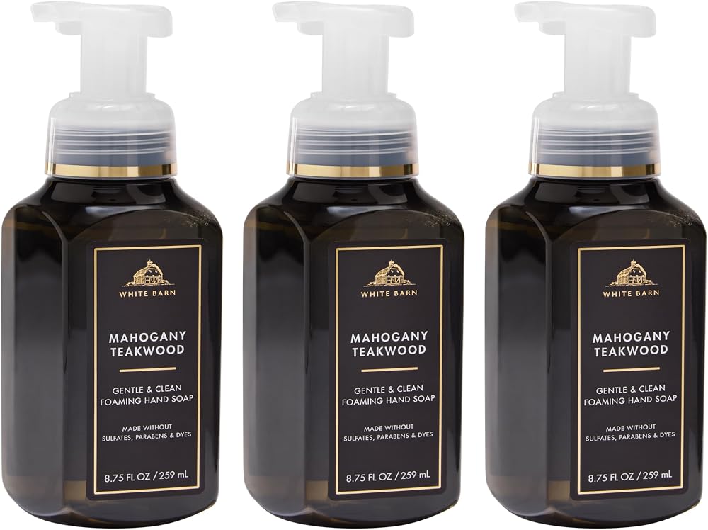 Bath & Body Works Mahogany Teakwood Gentle & Clean Foaming Hand Soap - Germ-Cleansing Hand Soap with Gentle Cleansing & Condi