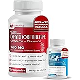 CAMVORA Dihydroberberine - GlucoVantage - Super Berberine 760 MG with Cinnamon Gymnema Fenugreek - Maximum Absorption - Support Gut Health, Metabolism - Non GMO, Gluten Free