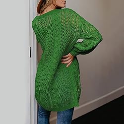 ADJHDFH Oversized Sweaters For Women V Neck Knitted