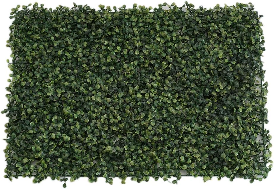 Shiwaki Boxwood Plant Panels 23.62"x15.75" Green Artificial Plants Hedge Fence Privacy Screen Lawn Floor Wall Home Garden Décor - Image 3