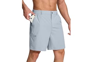 SERAMY Mens Stretch Golf Shorts with 6 Pockets Dry Fit 7 Inch Inseam Lightweight Dress for Hiking Work Casual