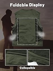 HAWILAND Cargo Vest Men Lightweight Outdoor Travel