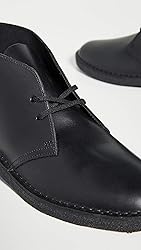 Clarks mens Desert Chukka Boot, Black Polished, 9.5