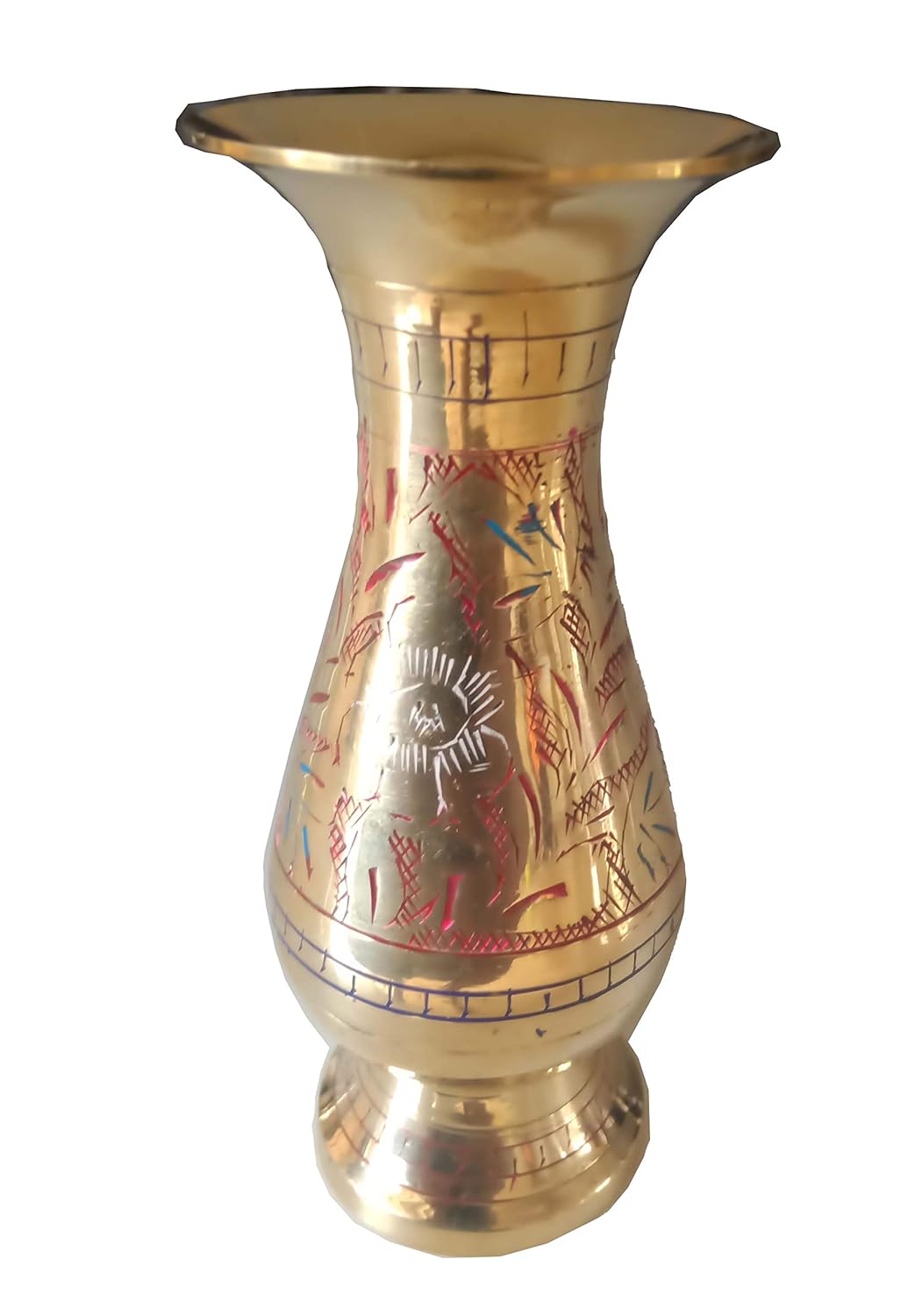 Buy Sofix Brass Flower Vase Table Top Decorative Small Flower Vase