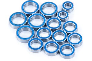 BRKRC 15PCS Rubber Blue Sealed Ball Bearings Kit for 1/18 Latrax Teton, Latrax SST, Latrax Rally, Latrax Prerunner Upgrade Parts