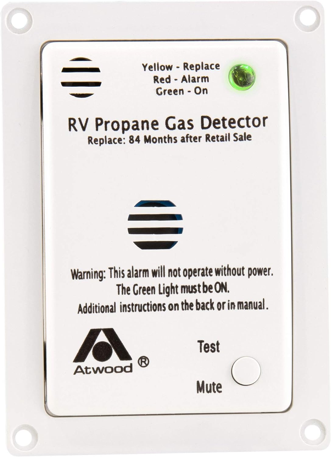 RecPro RV LP Detector Atwood | RV Propane Detector | LP-DC Leak Detector Alarm | White: Automotive