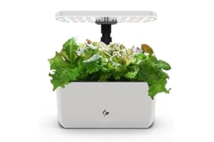 AeroGarden Harvest Lite in Cream, Soil-Free Indoor Hydroponic Garden with LED Grow Light for Year-Round Gardening of up to 6 Herbs and Vegetables