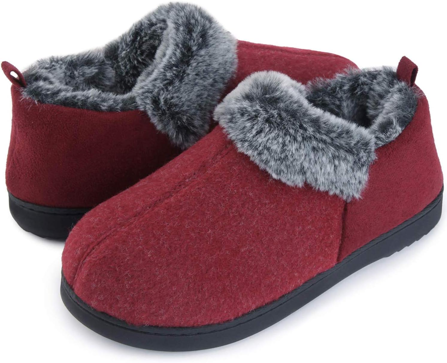Zapatillas Casa Hombre Invierno Absolute Footwear Pantuflas De Piel Sintética Para Mujer, Gris Zapatillas Casa Mujer Invierno