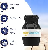 Solar Buddies Sunscreen Applicator Black, Refillable 100ml Travel Size view 3