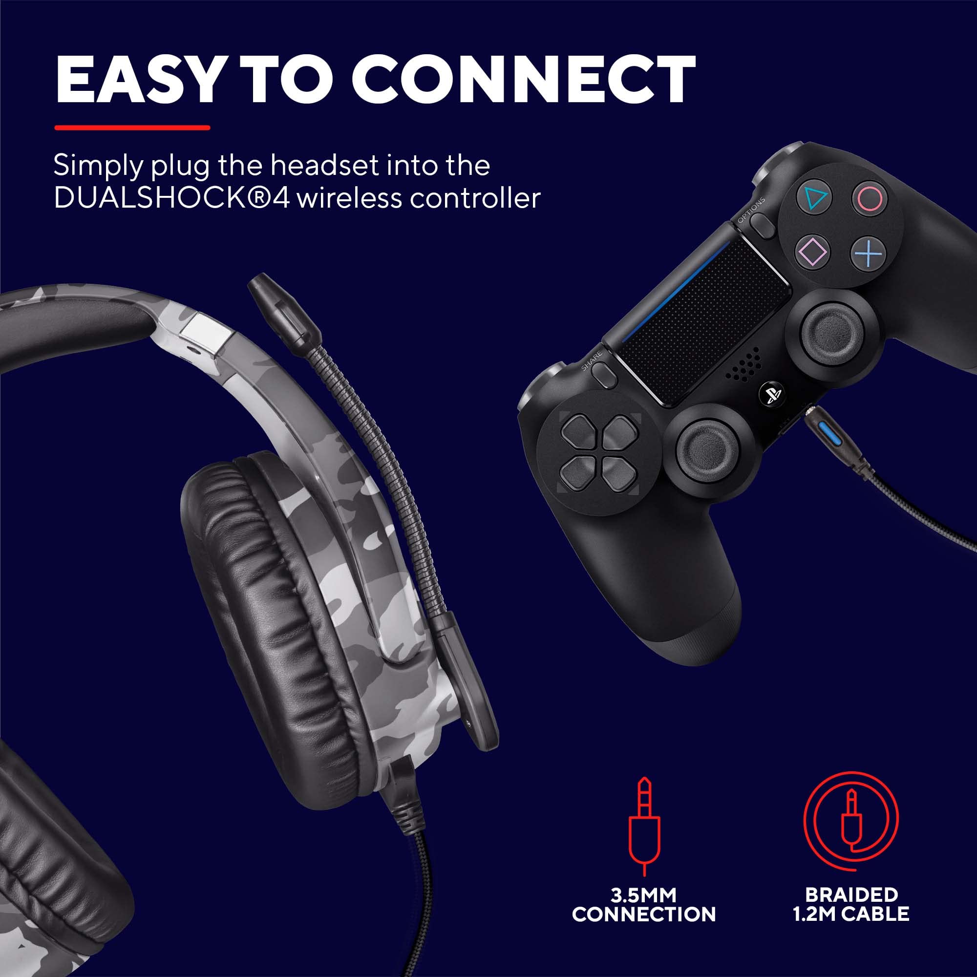 Trust Gaming Gxt 488 Forze-G Ps5 Gaming Headset Showing Build Quality And Playstation Branding