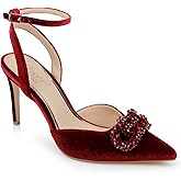 Jewel Badgley Mischka Tailynn Pointed Toe Velvet Stiletto Heels